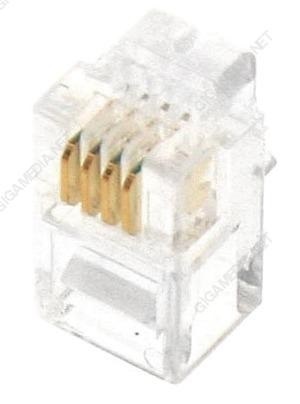 Lotto di 10 plug RJ11 per cavo flex 4/4 CAT3