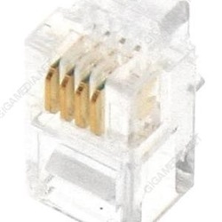 Lotto di 10 plug RJ11 per cavo flex 4/4 CAT3