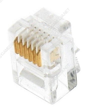 Lotto di 10 plug RJ11 per cavo flex 6/6 CAT3