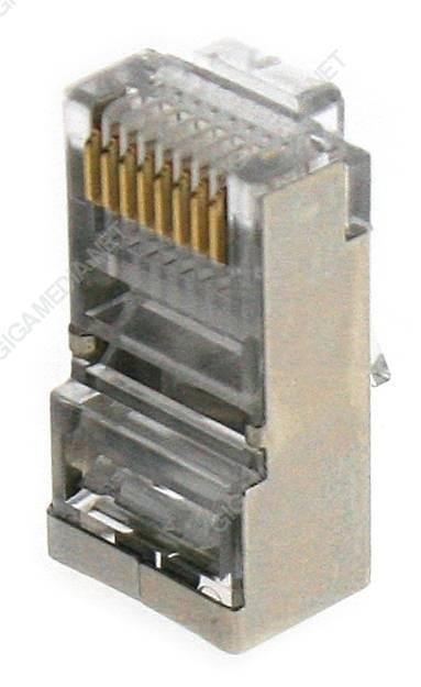 Lotto di 10 plug RJ45 8/8 CAT5E per cavo rigido GIGAMEDIA F/UTP