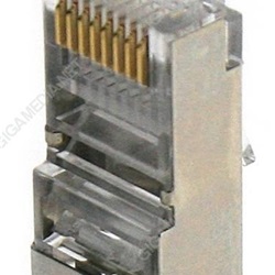 Lotto di 10 plug RJ45 8/8 CAT5E per cavo rigido GIGAMEDIA F/UTP