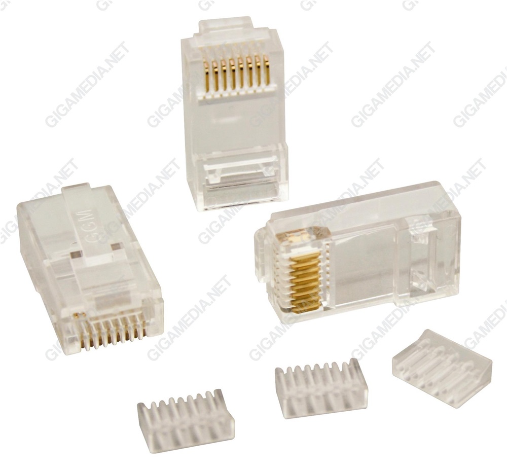 Lotto di 10 plug RJ45 per cavo flex 8/8 CAT5e/CAT6