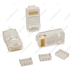 Lotto di 10 plug RJ45 per cavo flex 8/8 CAT5e/CAT6