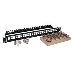 Patch panel 19’’ con 24 prese RJ45 schermate CAT6A Ed2.2