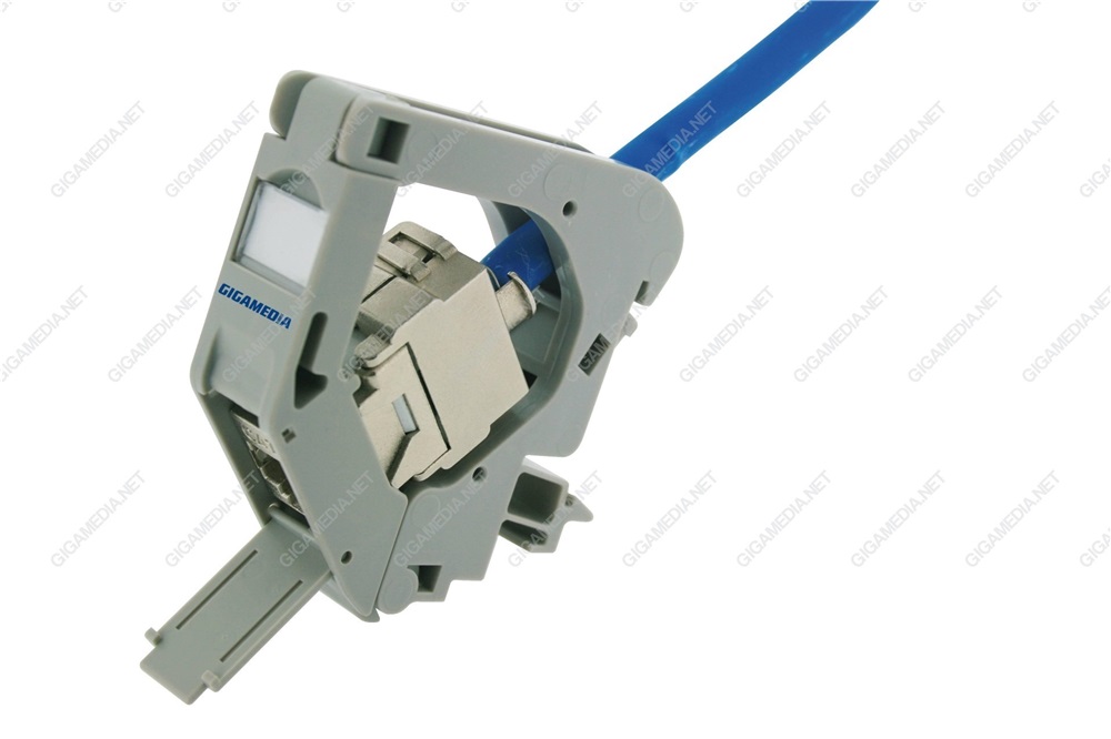 Modulo RJ45 a guida din, CAT6 schermato, STP, presa inclusa