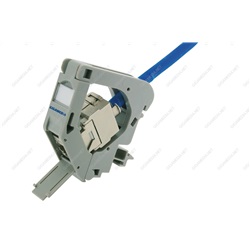 Modulo RJ45 a guida din, CAT6 schermato, STP, presa inclusa