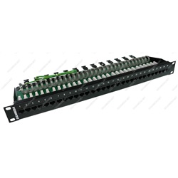 Patch panel telefonico 30 porte RJ45 CAT3 UTP 1U Nero (3,6 ; 4,5)