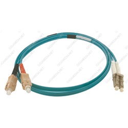 Patch cord ottica DUPLEX OM4 50/125 µm - LC/SC - 1 m Turchese