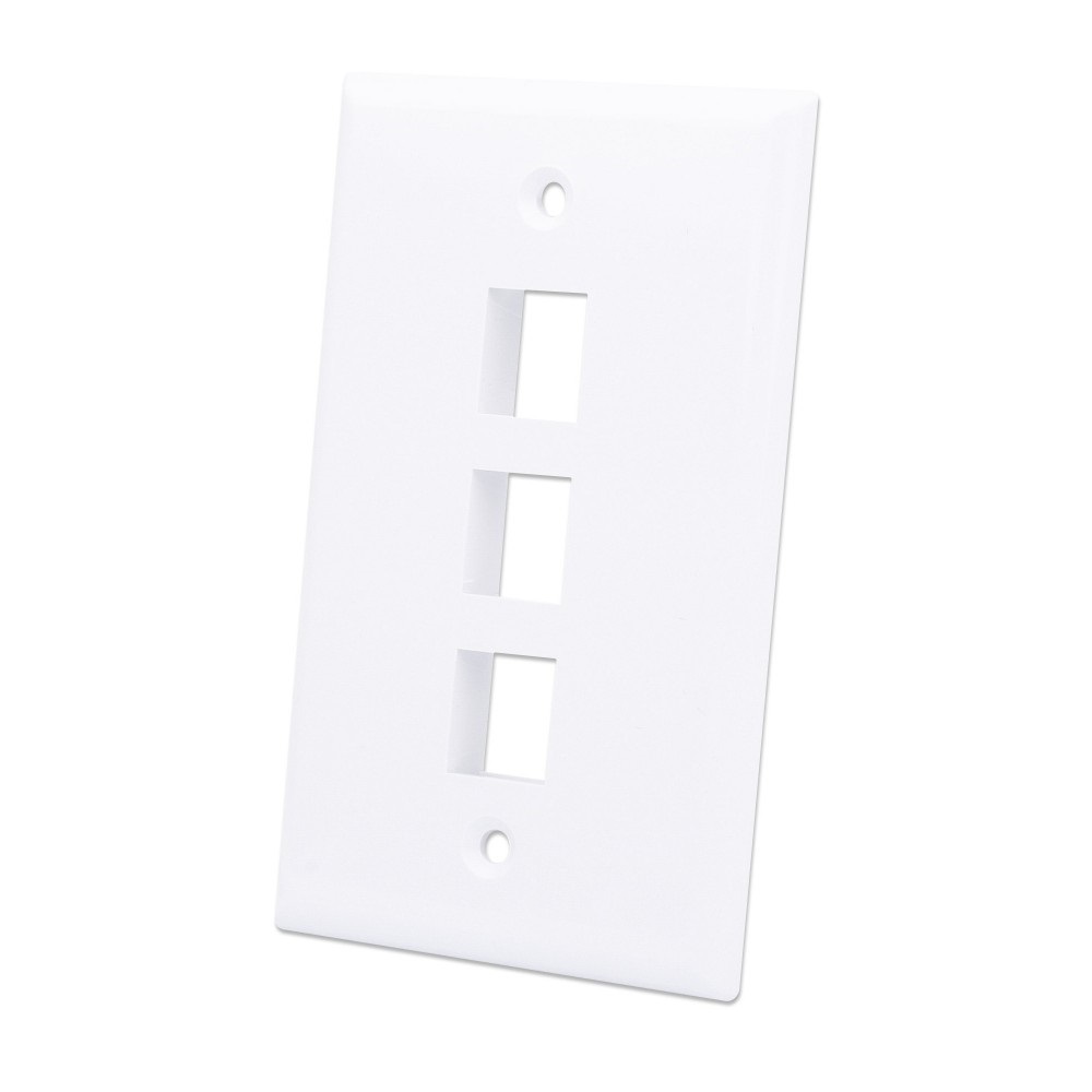 FACEPLATE 3 POSTI RJ45 KEYSTONE