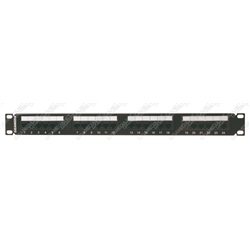 Patch panel 19’’ 24 porte RJ45 precaricato CAT5e UTP Blocco 110/LSA+