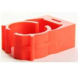STAFFA DI SUPPORTO PER TUBO IN ABS DI COLORE ROSSO