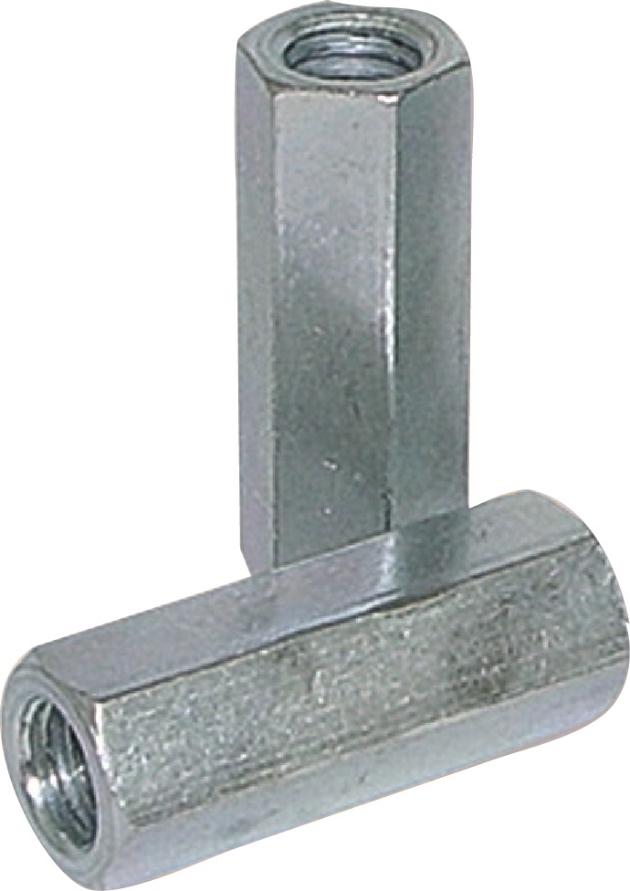 Giunzione esagonale zincata per barra filettata M6 acciaio resistente uso elettrico interno ed esterno