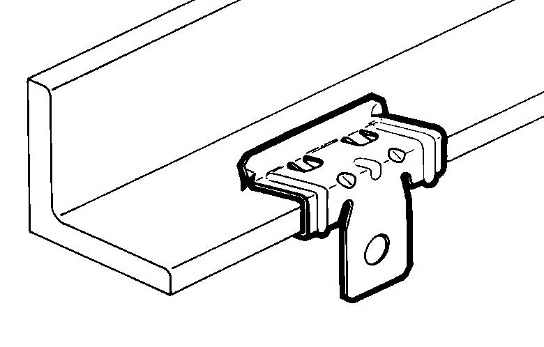Clip base verticale in acciaio per fissaggio travi SP10-15mm foro 6,3mm uso elettrico industriale