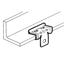 Clip base verticale in acciaio per fissaggio travi SP10-15mm foro 6,3mm uso elettrico industriale