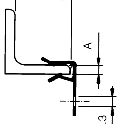 Clip base verticale acciaio armonico fissaggio travi SP15-20 foro D6,3 mm uso industriale