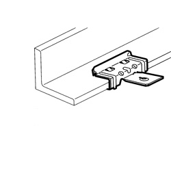 Clip base orizzontale in acciaio per fissaggio sicuro su trave SP4 con filettatura 6 mm, uso elettrico