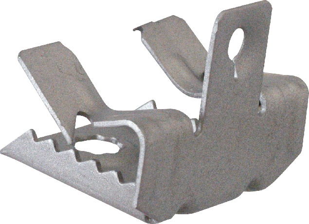 Clip in acciaio armonico base fissaggio per trave 15-20 mm uso elettrico