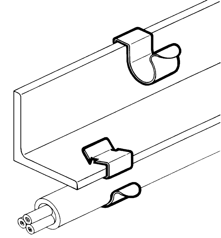 Clip Fast acciaio spessore 1-4mm per tubo diametro 25-30mm montaggio elettrico industriale