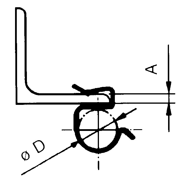 Clip Fast acciaio spessore 4-7,5mm per tubo diametro 25-30mm fissaggio conduit industriale