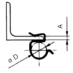 Clip Fast acciaio spessore 4-7,5mm per tubo diametro 25-30mm fissaggio conduit industriale