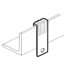 Clip Hook per trave verticale spessore 4-10mm acciaio rivestito alluminio/zinco per impianti elettrici