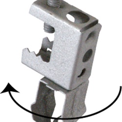 Morsetto portaconduttore verticale T5CLP1630 acciaio fissaggio tubi 18-22 mm elettrico professionale