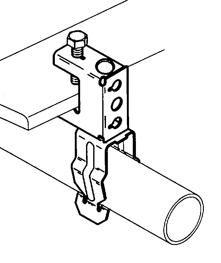 Morsetto clamp portaconduttore verticale acciaio 22-30 mm fissaggio tubi cavi elettrici
