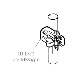 Supporto portaconduttore acciaio clip fissatubo diametro 22-30 mm per impianti elettrici industriali e commerciali