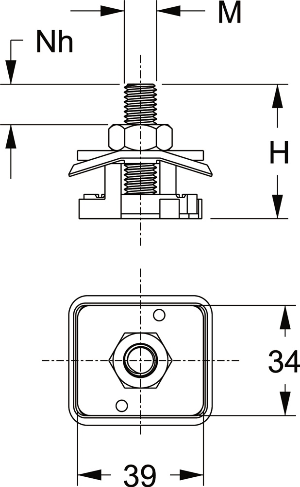 Dado fast kit M8x40 elettrozincato acciaio alta resistenza per impianti elettrici