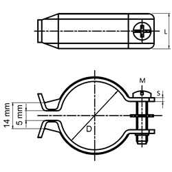 Collare ad incastro MRT 27-22mm acciaio filettatura 5mm per applicazioni elettriche professionali