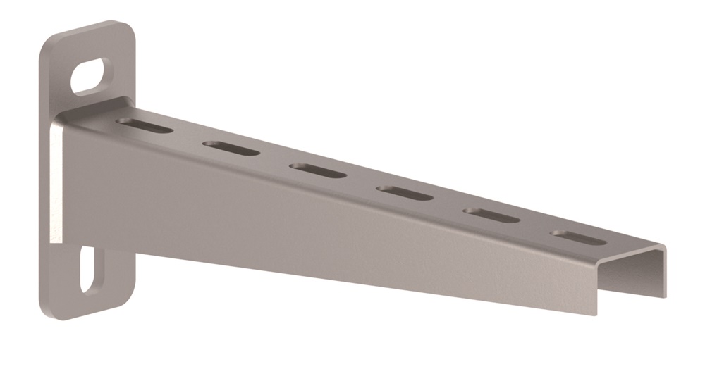 Mensola stampata acciaio zincato L210mm supporto circuiti elettrici resistente antiruggine facile installazione