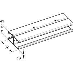 Profilo doppio Sendzimir 41x41x2,5 mm acciaio SP2 per applicazioni elettriche robusto