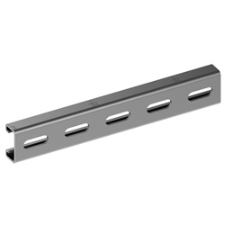 Profilo Sendzimir ASO 41x21 mm acciaio forato 3 m per installazioni elettriche industriali