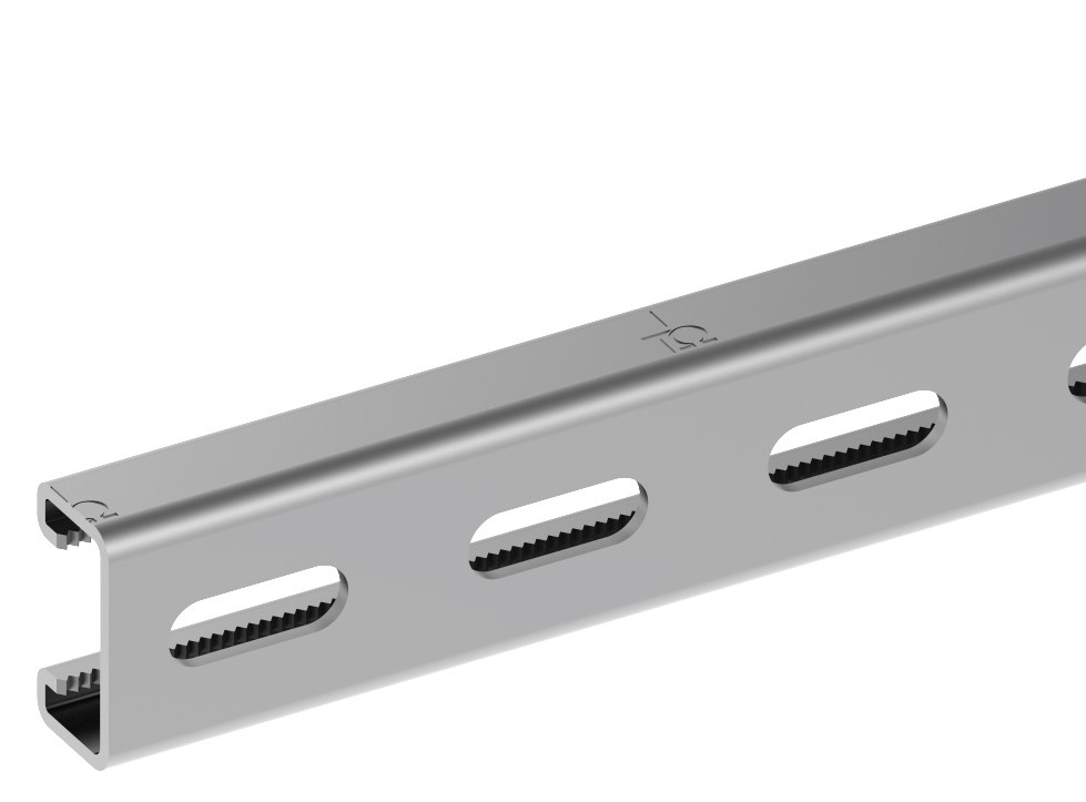 Profilo zincato caldo 41x21 mm spessore 2,5 mm lunghezza 6 m per installazioni elettriche robuste e versatili
