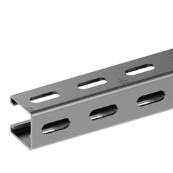 Profilo zincato a caldo 41x41 mm spessore 2,5 mm forato 3 Z/C per applicazioni elettriche