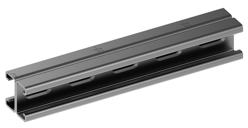 Profilo doppio Sendzimir 41x21x2,5 mm acciaio zincato per installazioni elettriche 4 m