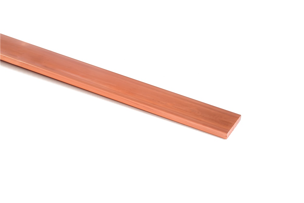 Barra rame piena 100x5 mm lunghezza 1750 mm per applicazioni elettriche industriali