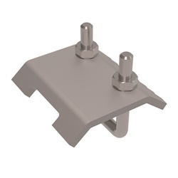 Ganascia zincata a caldo per profilo 41x21 e 41x41, acciaio resistente per impianti elettrici industriali e commerciali
