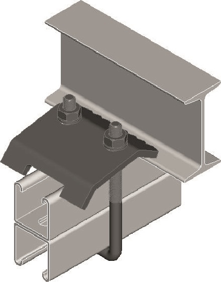 Ganascia zincata a caldo per profilo 41x82 montaggio travi metalliche resistente e versatile