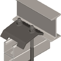 Ganascia zincata a caldo per profilo 41x82 montaggio travi metalliche resistente e versatile