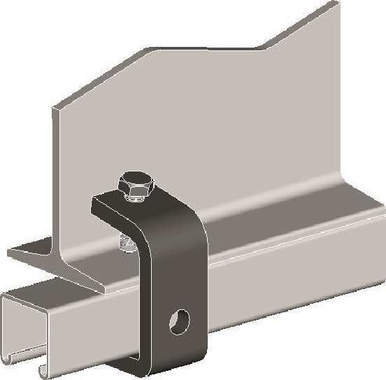 Ganascia zincata a caldo per profilo 41x41 mm fissaggio elettrico robusto