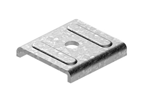 Piastrina zincata a caldo foro 13,5mm acciaio resistente per applicazioni elettriche