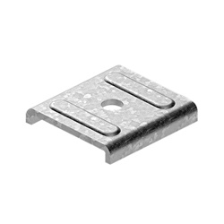 Piastrina zincata a caldo foro 13,5mm acciaio resistente per applicazioni elettriche