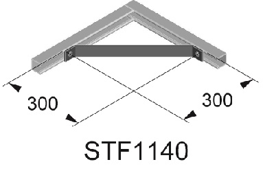 Staffa rinforzo a saetta zincata 90° 300mm per installazioni elettriche professionali
