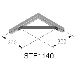 Staffa rinforzo a saetta zincata 90° 300mm per installazioni elettriche professionali