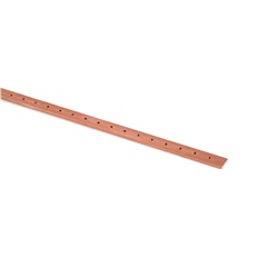 Barra rame filettata 12x4 mm lunghezza 1000 mm M5 per applicazioni elettriche industriali e commerciali