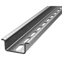 Profilo DIN Sendzimir preforato H15 zincato guida per quadri elettrici 35x15 mm 2 m