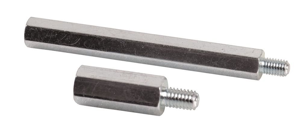 Distanziale metallico zincato altezza 40mm filettatura M5 per installazioni elettriche robuste e precise
