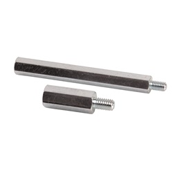Distanziale metallico zincato altezza 40mm filettatura M5 per installazioni elettriche robuste e precise