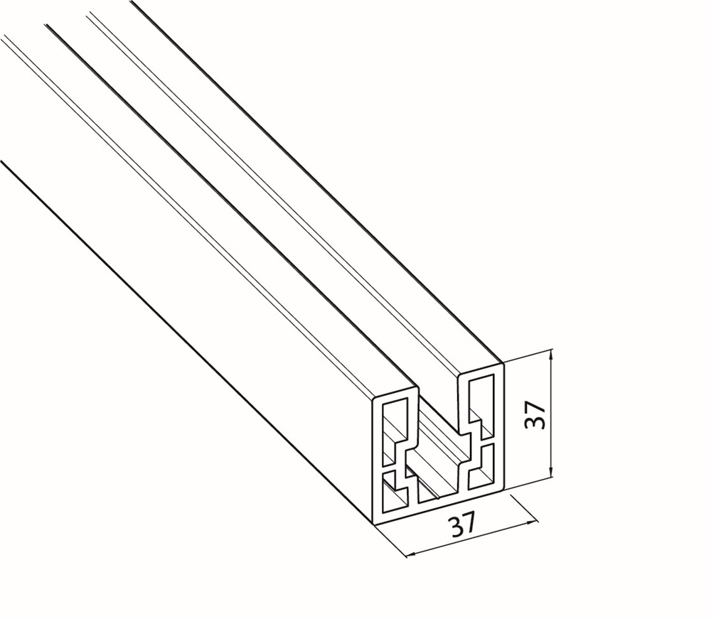 Profilo supporto PVC 2mt alta resistenza per applicazioni elettriche professionali